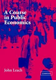 Cover of: A Course in Public Economics