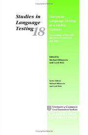 Cover of: European Language Testing in a Global Context by University of Cambridge Local Examinations Syndicate