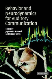 Cover of: Behaviour and Neurodynamics for Auditory Communication