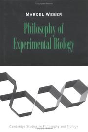 Cover of: Philosophy of Experimental Biology (Cambridge Studies in Philosophy and Biology)