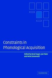 Cover of: Constraints in phonological acquisition