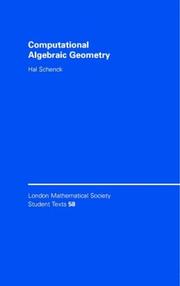 Cover of: Computational Algebraic Geometry (London Mathematical Society Student Texts)