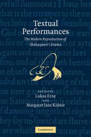 Cover of: Textual performances by edited by Lukas Erne and Margaret Jane Kidnie.