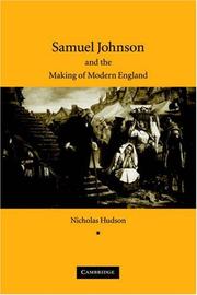 Cover of: Samuel Johnson and the making of modern England