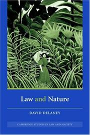 Cover of: Law and Nature (Cambridge Studies in Law and Society)