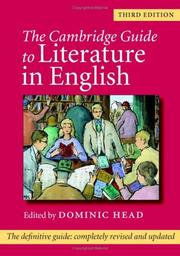 Cover of: The Cambridge Guide to Literature in English