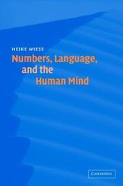 Cover of: Numbers, language, and the human mind by Heike Wiese