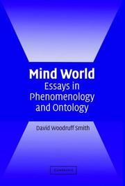 Cover of: Mind World: Essays in Phenomenology and Ontology