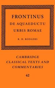 Cover of: Frontinus by Sextus Julius Frontinus, Sextus Julius Frontinus