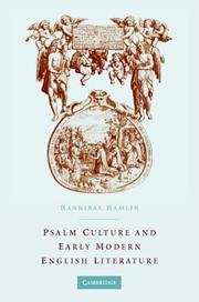 Cover of: Psalm culture and early modern English literature