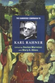 Cover of: The Cambridge Companion to Karl Rahner (Cambridge Companions to Religion)