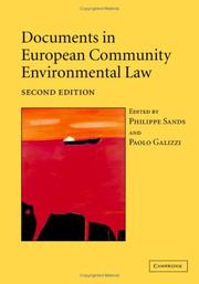 Cover of: Documents in European Community Environmental Law