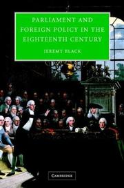 Cover of: Parliament and foreign policy in the eighteenth century