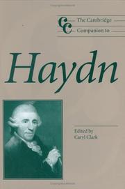 Cover of: The cambridge companion to Haydn by edited by Caryl Clark.