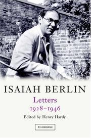 Cover of: Letters, 1928-1946 by Isaiah Berlin