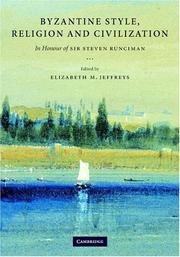 Cover of: Byzantine Style, Religion and Civilization by Elizabeth Jeffreys