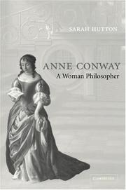 Cover of: Anne Conway by Sarah Hutton