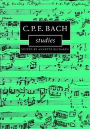 Cover of: C.P.E. Bach Studies (Cambridge Composer Studies)