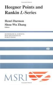 Cover of: Heegner Points and Rankin L-Series (Mathematical Sciences Research Institute Publications) by 