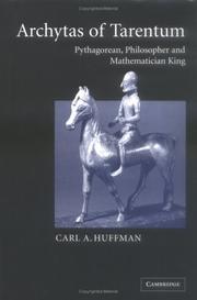 Cover of: Archytas of Tarentum by Carl Huffman