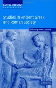 Cover of: Studies in Ancient Greek and Roman Society (Past and Present Publications)