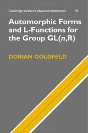 Cover of: Automorphic Forms and L-Functions for the Group GL(n,R) (Cambridge Studies in Advanced Mathematics)