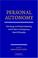 Cover of: Personal Autonomy