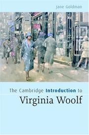 Cover of: The Cambridge Introduction to Virginia Woolf (Cambridge Introductions to Literature) by Jane Goldman