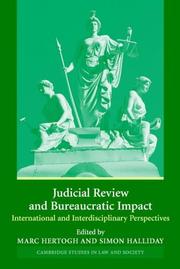 Cover of: Judicial Review and Bureaucratic Impact by 