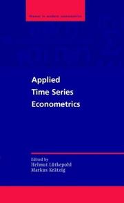 Cover of: Applied Time Series Econometrics (Themes in Modern Econometrics) | 