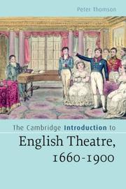 Cover of: The Cambridge Introduction to English Theatre, 1660-1900 (Cambridge Introductions to Literature)
