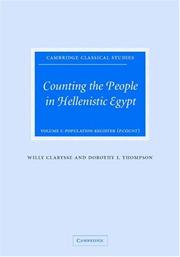 Cover of: Counting the People in Hellenistic Egypt 2 Volume Set (Cambridge Classical Studies)