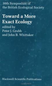 Cover of: Toward a More Exact Ecology: 30th Symposium of the British Ecological Society (Symposia of the British Ecological Society)