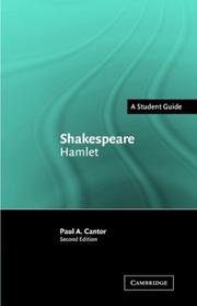 Cover of: Shakespeare, Hamlet by Cantor, Paul A.