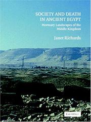 Cover of: Society and Death in Ancient Egypt by Janet Richards