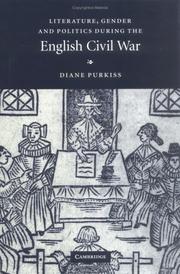 Cover of: Literature, Gender and Politics During the English Civil War