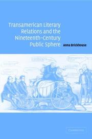 Cover of: Transamerican literary relations and nineteenth-century public sphere