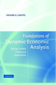 Cover of: Foundations of Dynamic Economic Analysis by Michael R. Caputo, Michael R. Caputo