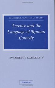 Cover of: Terence and the language of Roman comedy by Evangelos Karakasis