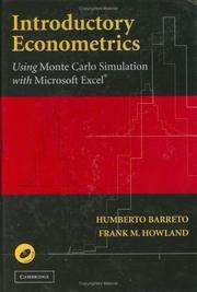 Cover of: Introductory Econometrics: Using Monte Carlo Simulation with Microsoft Excel