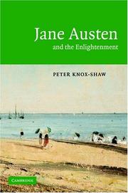 Cover of: Jane Austen and the Enlightenment by Peter Knox-Shaw