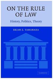 Cover of: On The Rule of Law by Brian Z. Tamanaha