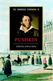 Cover of: The Cambridge Companion to Pushkin (Cambridge Companions to Literature) by Andrew Kahn