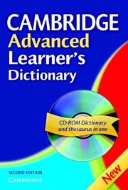 Cover of: Cambridge advanced learner's dictionary.