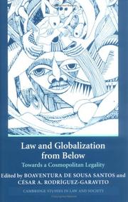 Cover of: Law and Globalization from Below by 