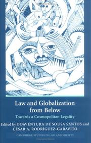 Cover of: Law and Globalization from Below by César A. Rodríguez Garavito, Boaventura de Sousa Santos