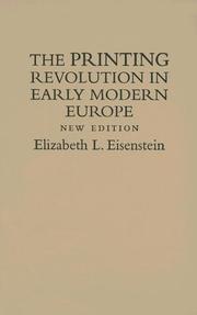 Cover of: The printing revolution in early modern Europe by Elizabeth L. Eisenstein