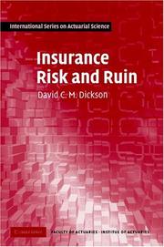 Cover of: Insurance risk and ruin by D. C. M. Dickson
