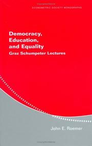 Cover of: Democracy, education, and equality