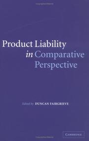 Cover of: Product liability in comparative perspective